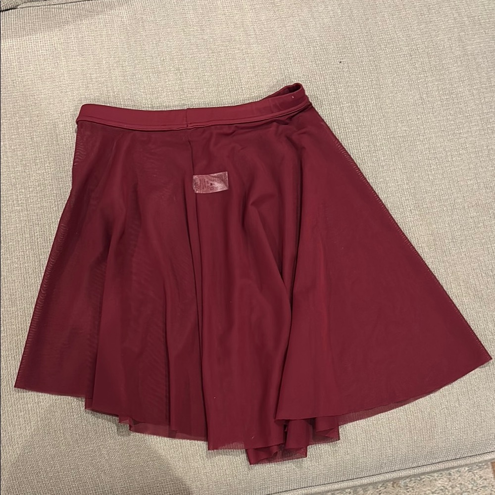 Balera Red Pleated Skater Mini Skirt Casual